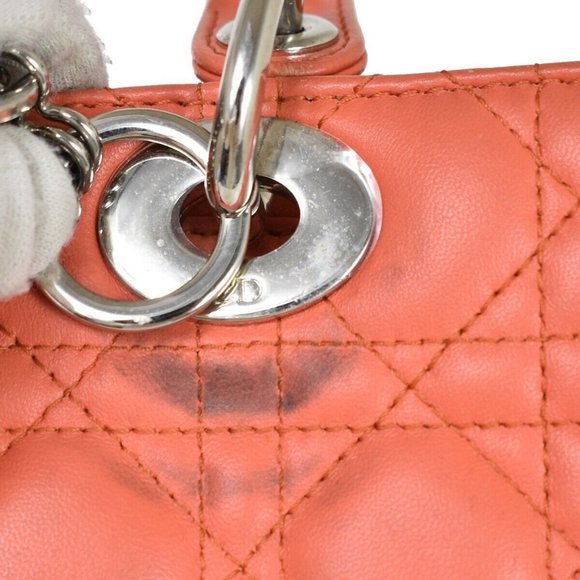 Authenticity Guarantee CHRISTIAN DIOR Logo Lady Cannage 2Way Shoulder - Picture 13 of 16